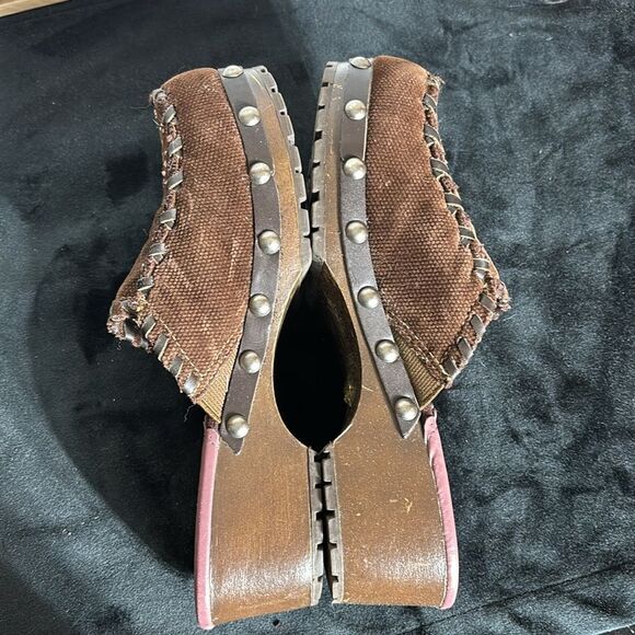 Mudd vintage 90s y2k rosey fabric clog embroidered - Picture 7 of 8